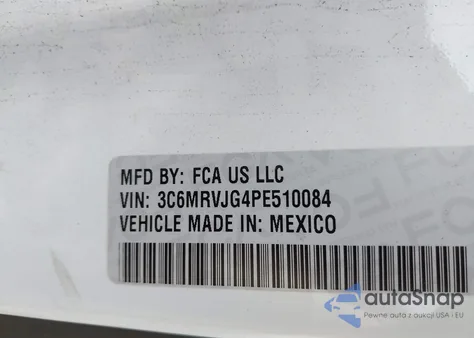 2023 Ram Promaster 3500 Cargo Van High Roof 159 Wb Ext z USA, uszkodzony, nr VIN 3C6MRVJG4PE510084